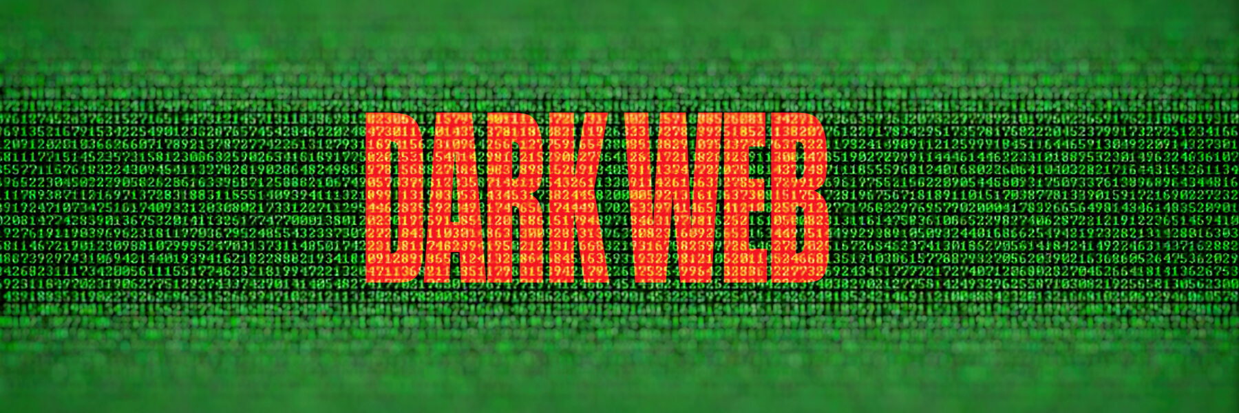 the words dark web in red on a green background of code